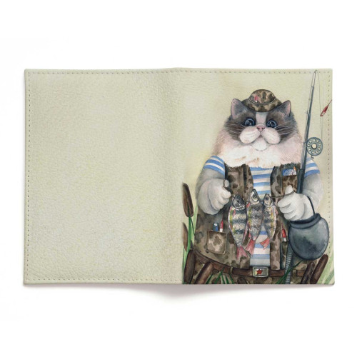 Обложка для паспорта, PAS2 «Кот-рыбак 2»