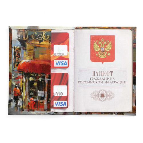 Обложка для паспорта, PAS2 «Street café»