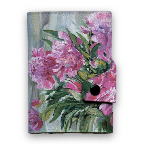 Кошелек мини, кардхолдер, PR24 «Пионы 2»