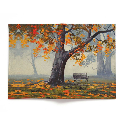 Обложка для паспорта, PAS2 «Autumn bench»