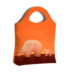 Сумка тоут BAG4 «Слоны оранжевые»