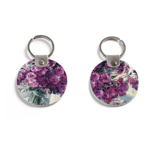 Брелок (Круглый) TRI4 «Хризантемки»