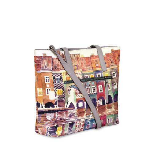 Сумка тоут, BA23 «The city watercolor»