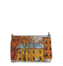 Сумка шолдер, BAG3 «Дерево и желтый домик ранней весной»