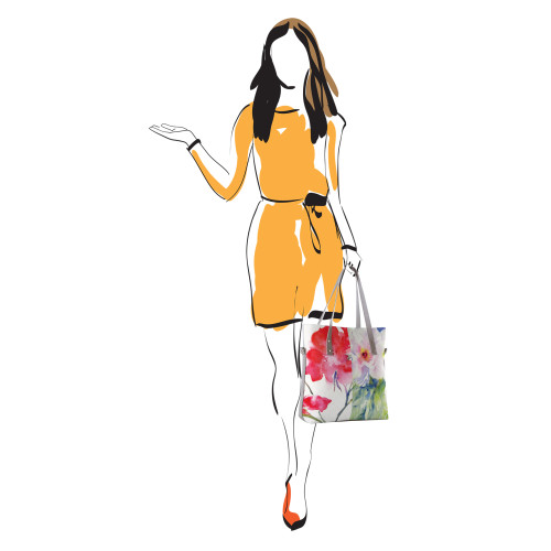 Сумка тоут BAG9 «Two peonies»