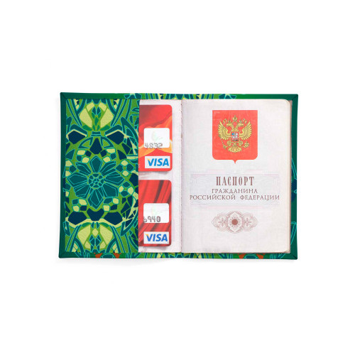 Обложка для автодокументов, AUT2 «Мозаичные цветы»