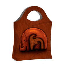 Сумка тоут BAG4 «Деревянные слоны»