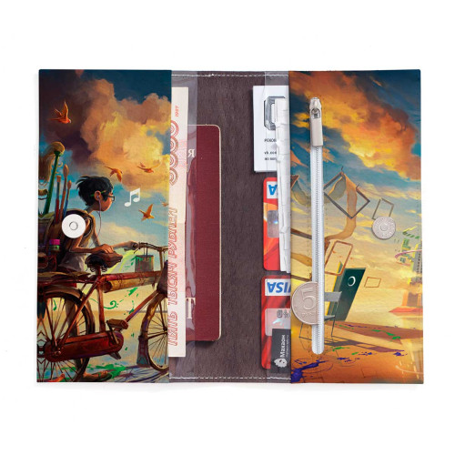 Портмоне PRS3 «Мальчик и велосипед»