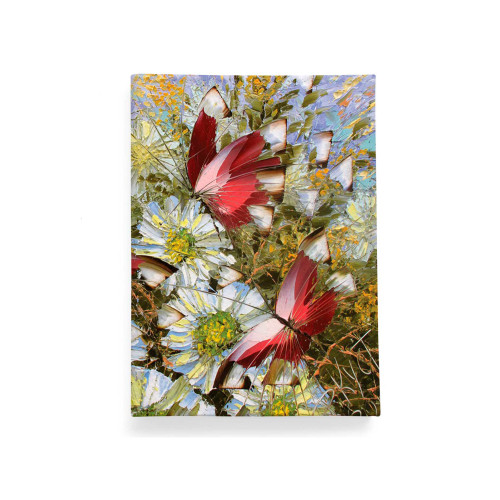 Обложка для автодокументов, AUT2 «Бабочки и цветы»