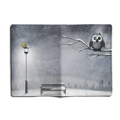 Обложка для паспорта, PAS1 «Owl & bird»