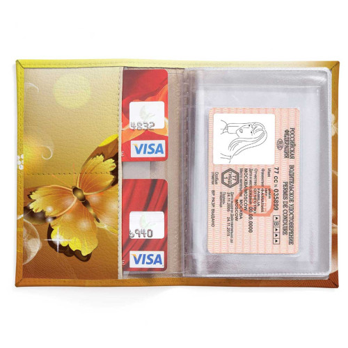 Обложка для автодокументов, AUT2 «Бабочка 8»