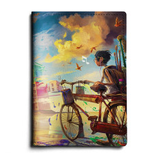 Обложка для автодокументов, AUT1 «Мальчик и велосипед»