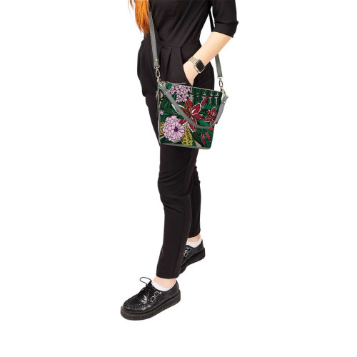 Сумка кросс-боди BAG8 «Куст лилий»