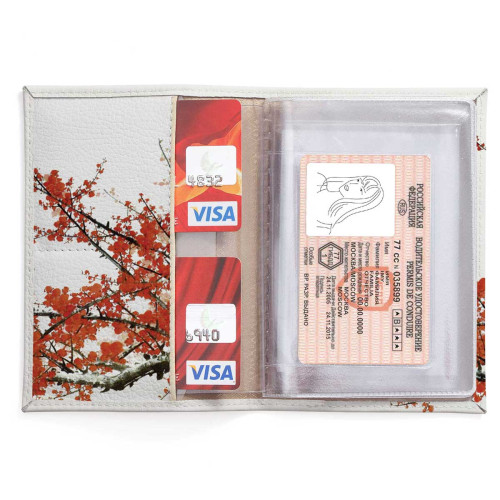 Обложка для автодокументов, AUT2 «Ветка сакуры»