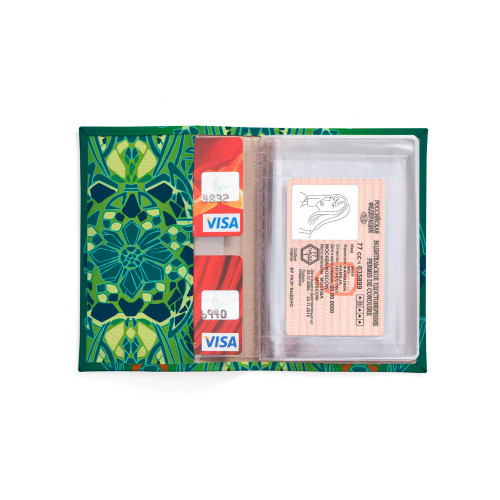 Обложка для автодокументов, AUT2 «Мозаичные цветы»