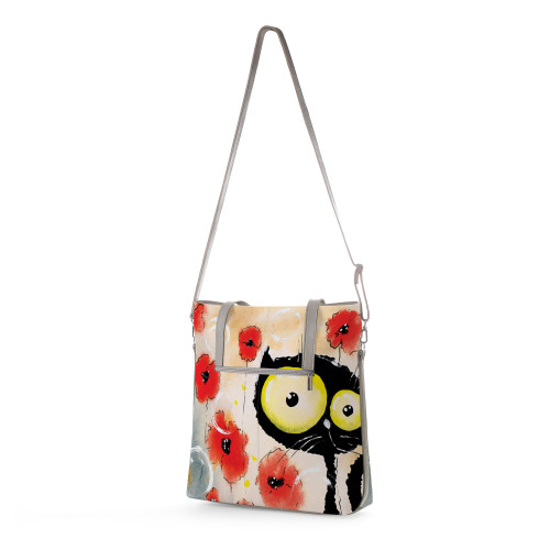 Сумка тоут BAG9 «Crazy cat»