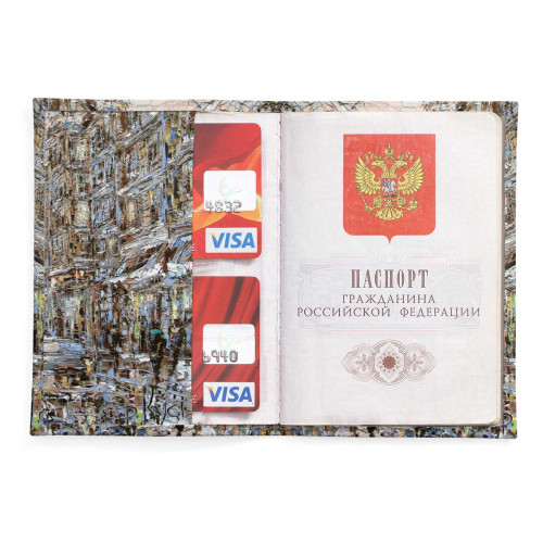 Обложка для паспорта, PAS2 «Ранний вечер на петербургской улице»