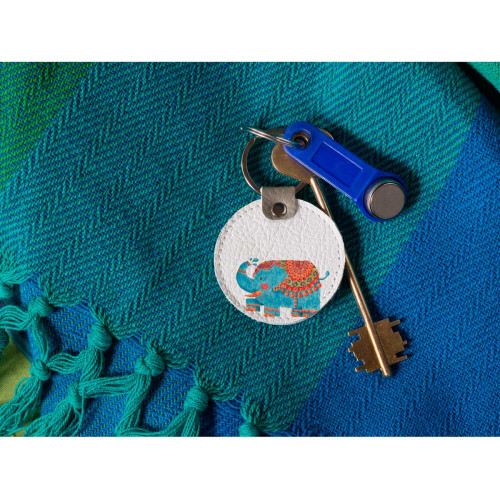 Брелок (Круглый) TRI4 «Blue elephant»