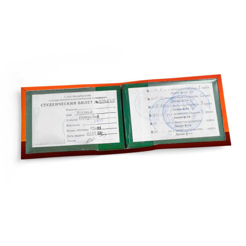 Обложка для студенческого билет STD1 «Слоны оранжевые»
