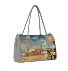 Сумка на руку BG13 «Мальчик и велосипед»
