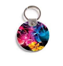 Брелок (Круглый) TRI4 «Flowers»