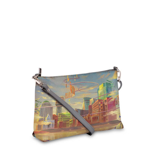 Сумка шолдер, BAG3 «Мальчик и велосипед»