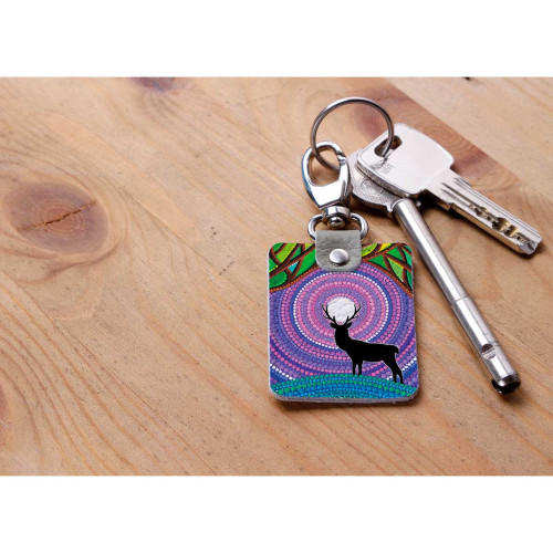 Брелок (Прямоугольный ) TRI1 «Tree moon»