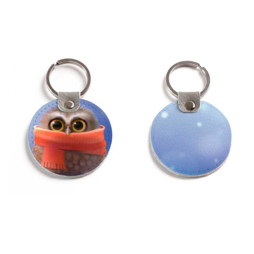 Брелок (Круглый) TRI4 «Owl in scarf»