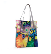 Сумка тоут BAG9 «Many owls»