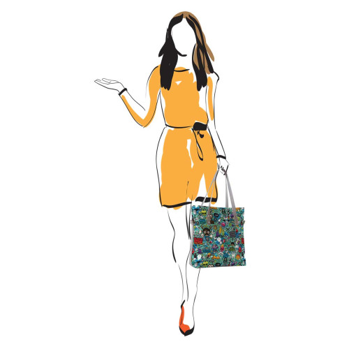 Сумка тоут BAG9 «Colored drawings»