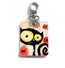 Брелок (Прямоугольный ) TRI1 «Flower cat»