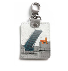 Брелок (Прямоугольный ) TRI1 «Мосты на белом»