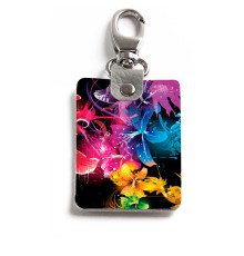Брелок (Прямоугольный ) TRI1 «Flowers»