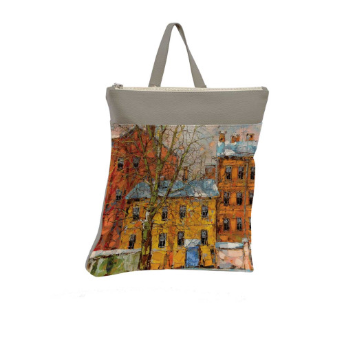 Рюкзак BKP3 «Дерево и желтый домик ранней весной»