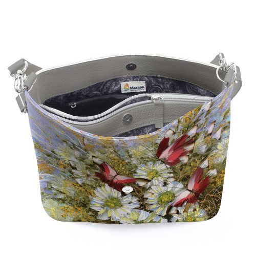 Сумка на плечо BG12 «Бабочки и цветы»