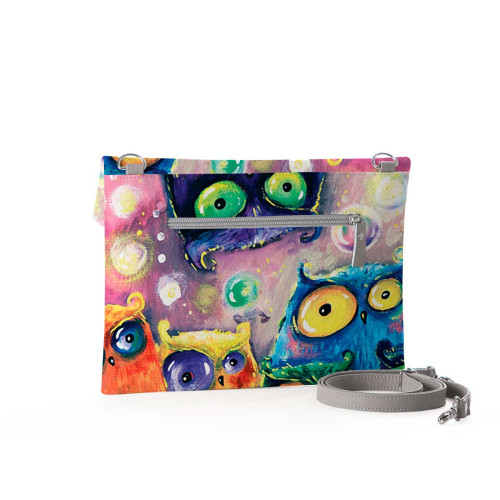 Клатч, кросс-боди KHL4 «Many owls»