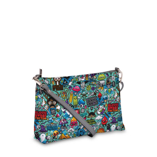 Сумка шолдер, BAG3 «Colored drawings»