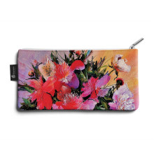 Косметичка small KOS1 «Пионы на розовом»