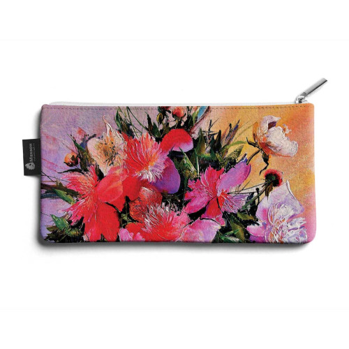 Косметичка small KOS1 «Пионы на розовом»