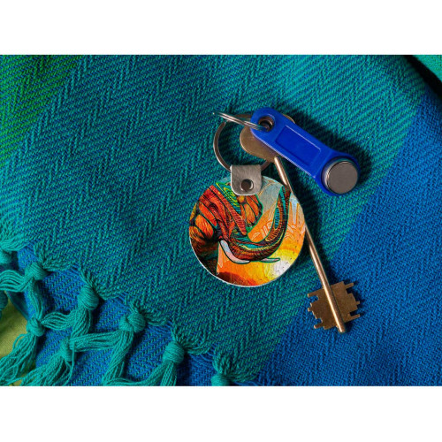 Брелок (Круглый) TRI4 «Sun elephant»