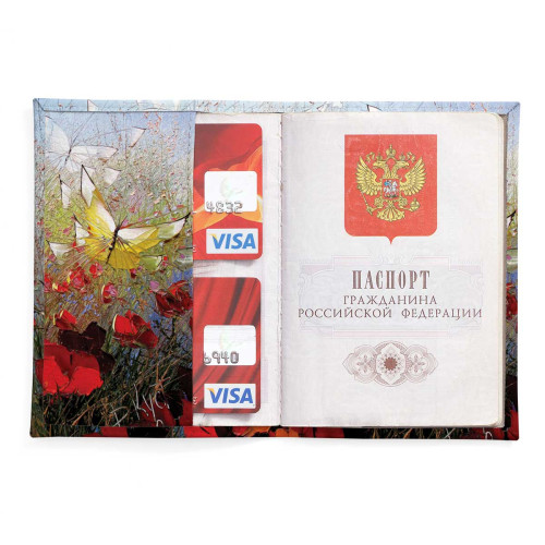 Обложка для паспорта, PAS2 «Полет над маковым полем»