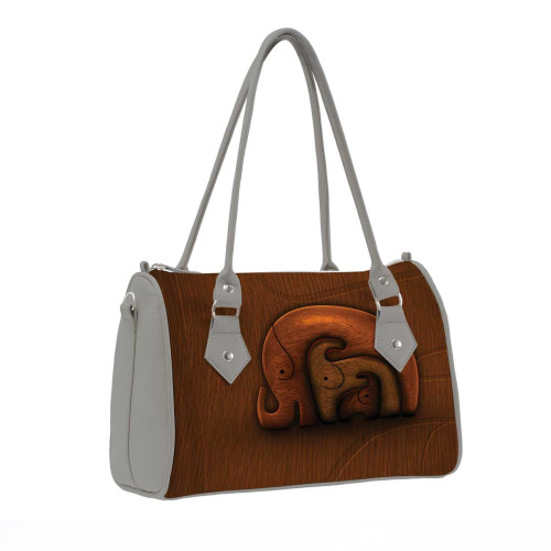 Сумка на руку BG13 «Деревянные слоны»