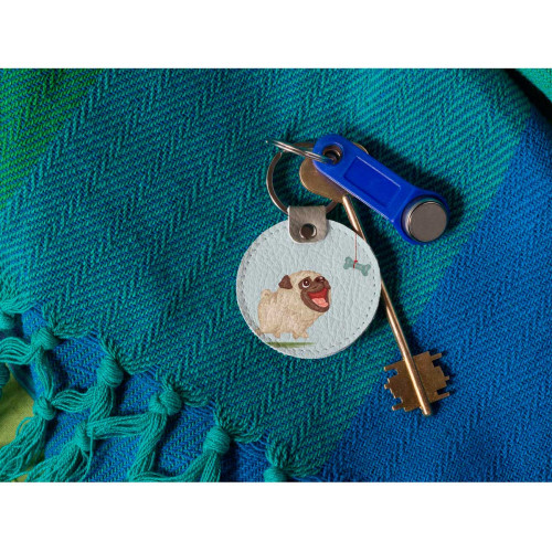 Брелок (Круглый) TRI4 «Dog with bone»