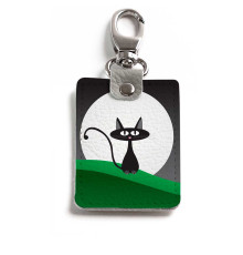 Брелок (Прямоугольный ) TRI1 «Кот с луной»