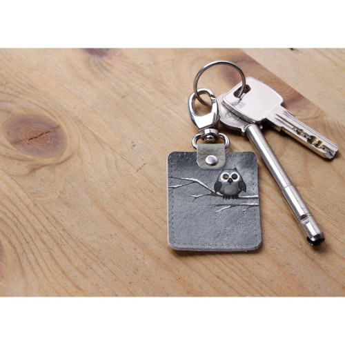 Брелок (Прямоугольный ) TRI1 «Owl & bird»