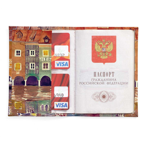 Обложка для паспорта, PAS2 «The city watercolor»