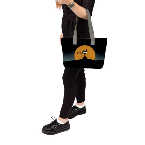Сумка тоут, BAG2 «Кот с луной»