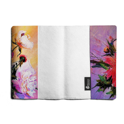 Обложка для паспорта, PAS1 «Пионы на розовом»