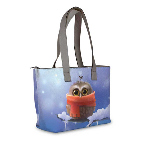 Сумка тоут, BAG2 «Owl in scarf»