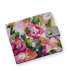 Кошелек мини PRS8 «Watercolor flowers in vase»